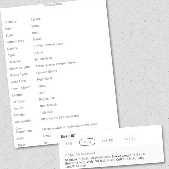 $8~SHEIN White BOHO Dress~NWOT~Size M. $8 WHEN BUNDLED WITH 3 OR MORE - Picture 3 of 11